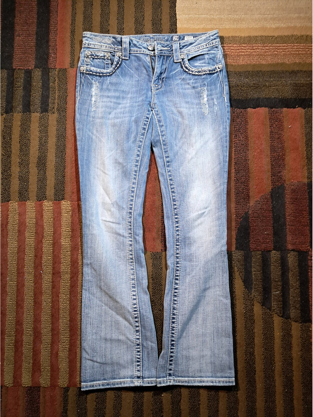 Miss Me JE5864BL Embellished Bootcut Jeans Size 29